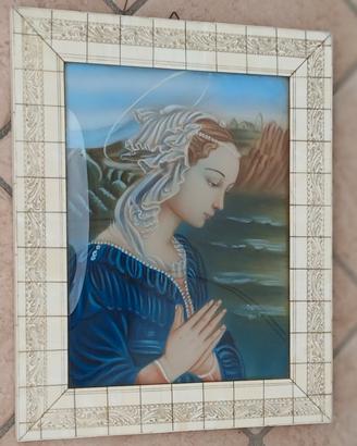 Copia  Madonna Filippo Lippi cornice avoriolina