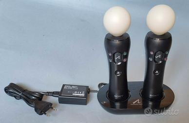 Coppia Sony PS Move con caricatore ufficiale