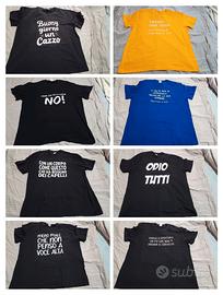Varie t-shirt con scritte simpatiche Tg.XL Nuove