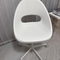 Sedia bianca in plastica rigida