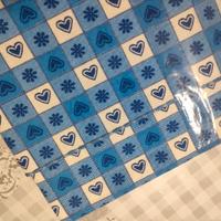 tovaglia 6 posti blu e bianca 