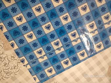 tovaglia 6 posti blu e bianca 
