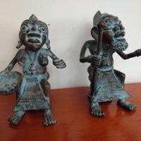 2 sculture bronzo,antiche,Costa D'Avorio fine 700'