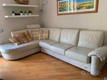 Divano letto angolare vera pelle Doimo