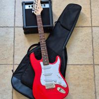 Chitarra rocktile con sacca power pad e amplificat
