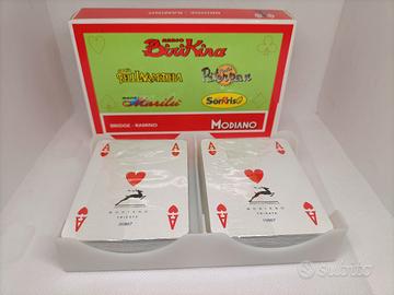 Carte da gioco Modiano Bridge Ramino Rare Radio.