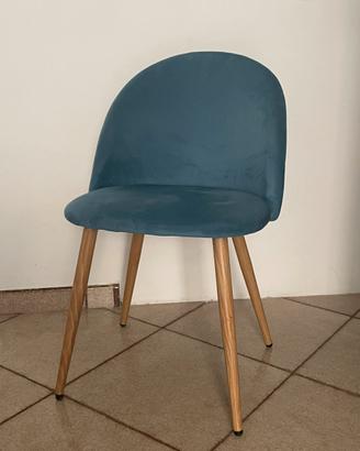 Sedie con poltroncina in velluto