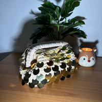 Clutch beige pailettes dorate borse donna uncinett