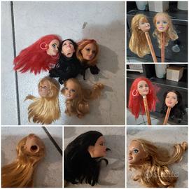 Lotto 5 testine barbie moderne