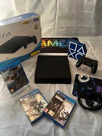 Ps4 slim con scatola + giochi e manutenzione