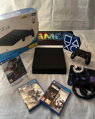 Ps4 slim con scatola + giochi e manutenzione