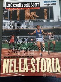 Autografo Pietro Mennea su Magazine GdSport