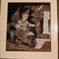 Dipinto originale Thailandia su stoffa