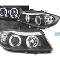 FARI BMW E90 E91 05-08 ANGEL EYES CCFL FONDO NERO