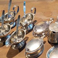 salsiera set gelato acciaio inox vintage