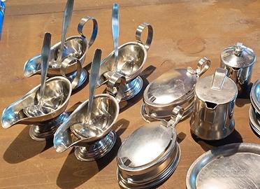 salsiera set gelato acciaio inox vintage