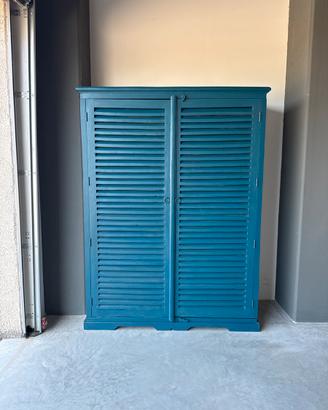 armadio stile industrial - coloniale BLU petrolio