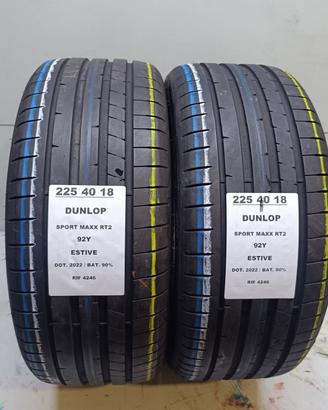 2 GOMME 225 40 18 DUNLOP RIF4246