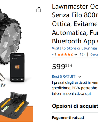 Robot Tosaerba fino 800mq APP control – NUOVO