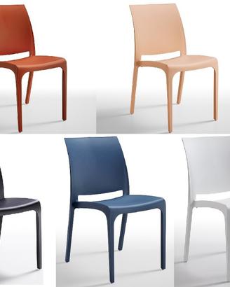 Sedia volga polipropilene vari colori bar locali