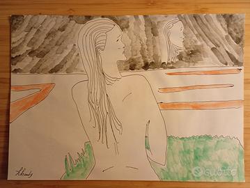 Acquerello originale di artista internazionale 
