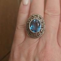 anello argento e acquamarina 