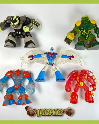 Gormiti Serie Atomic Lotto Completo 5 Signori 