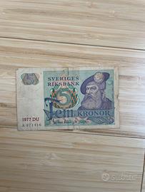 Banconota svedese Fem Kronor