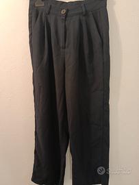 pantalone a vita alta a gamba dritta 