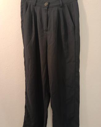 pantalone a vita alta a gamba dritta 