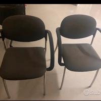 Coppia  poltrone / sedie da ufficio in tessuto