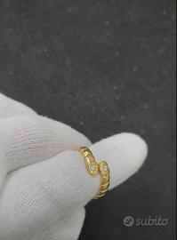 anello oro giallo 18kt con diamanti 