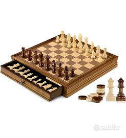 Scacchiera magnetica in legno di noce