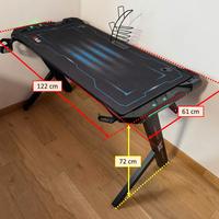 Scrivania Gaming XBULL – Luci LED RGB