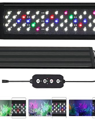 Luce acquario led spettro completo timer dimmer