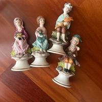Lotto 4 statuette vintage Ceramiche Marcolin