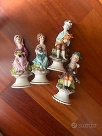 Lotto 4 statuette vintage Ceramiche Marcolin