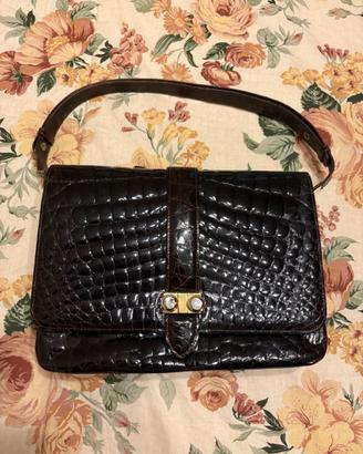 Borsa vintage di coccodrillo
