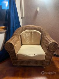 Poltrona in vimini