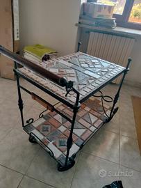 carrello portavivande in ferro battuto 