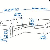 Divano ikea 4 posti angolare