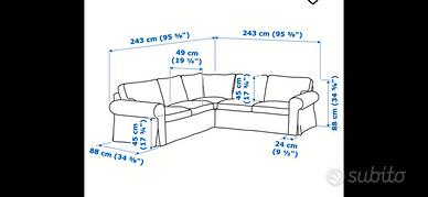 Divano ikea 4 posti angolare