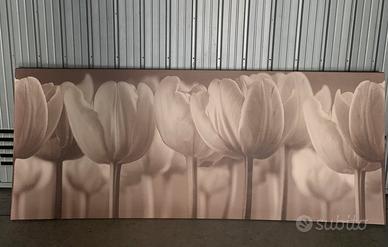 Quadro papaveri color tortora