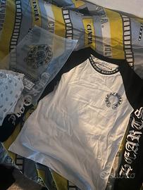 Long sleeve chrome hearts maglia a maniche lunghe
