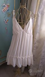 abito cocktail o ceremonia con pizzo tg. 44-46