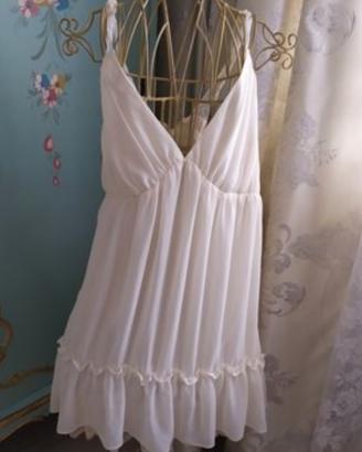 abito cocktail o ceremonia con pizzo tg. 44-46