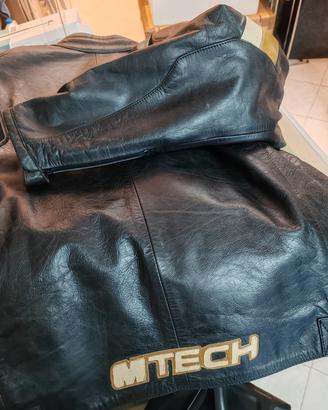 Giubbetto moto pelle MTech