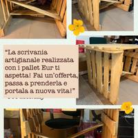Scrivania artigianale in pallet Eur