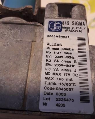Valvola gas SIT 845 SIGMA 