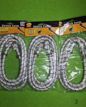 3 Corde elastiche con ganci